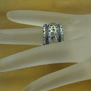 Hadar Designers 925 Sterling Silver Ring size 6,6.5,7 Artistic Handmade (H) y