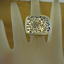 Load image into Gallery viewer, Hadar Designers 925 Sterling Silver Filigree Ring 7.5,8 Unique Handmade (S) Last