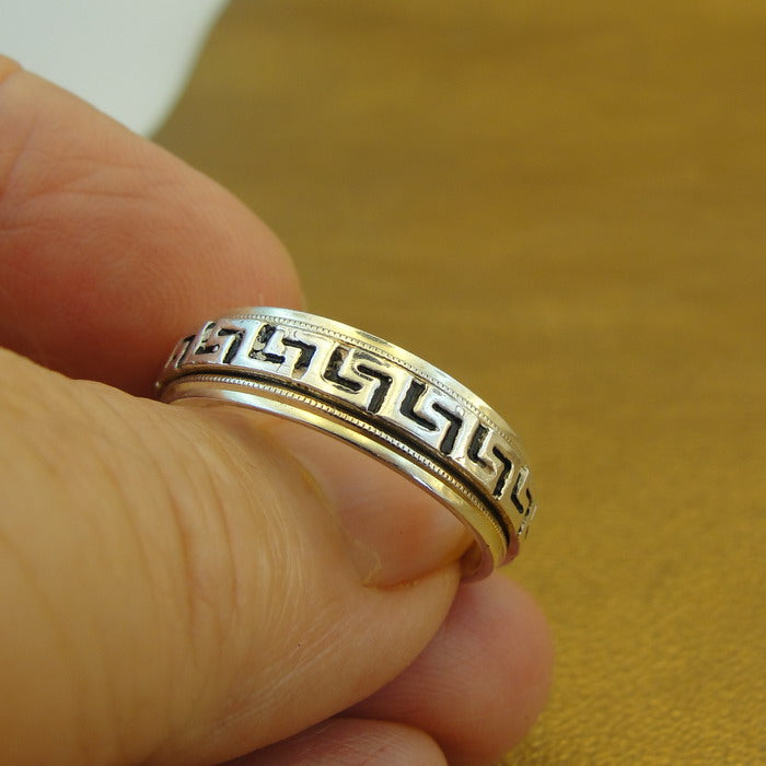 Hadar Designers Handmade Modern Art 925 Sterling Silver Ring size 9.5 (H) LAST