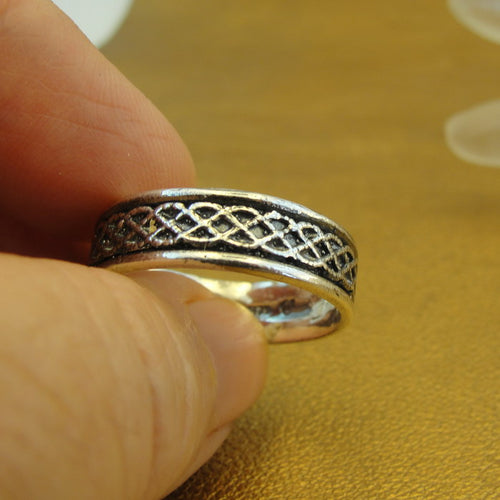 Hadar Designers Handmade Wedding Men Art 925 Silver Ring size 11.5, 12 (H) LAST