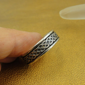 Hadar Designers Handmade Wedding Men Art 925 Silver Ring size 11.5, 12 (H) LAST