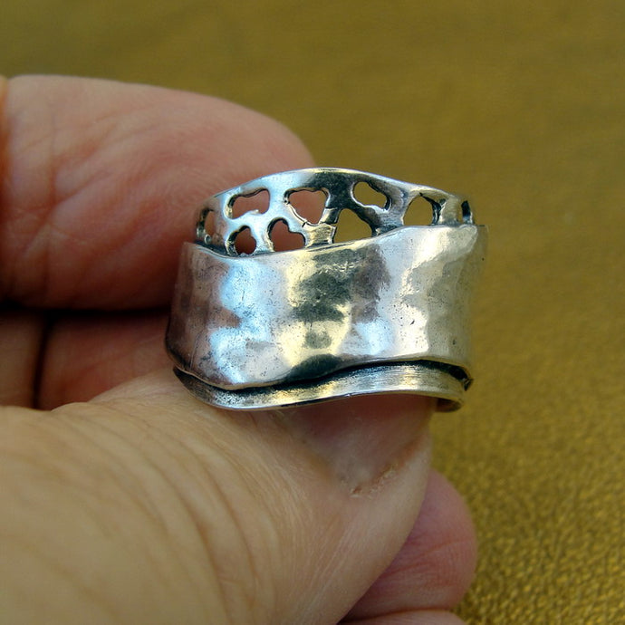 Filigree Ring 925 Sterling Silver 6,6.5,7 Unique Handmade Hadar Designers()Last