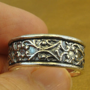 Band ring 925 sterling silver size 10, 10.5 art handmade Hadar Designers () last