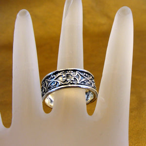 Hadar Designers 925 sterling silver band ring size 10, 10.5 art handmade () last