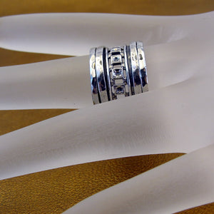Hadar Designers Handmade 925 Sterling Silver Spin Swivel Ring 6.5, 7 (AV) LAST