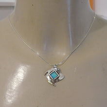 Load image into Gallery viewer, Hadar Designers Blue Opal Earrings Pendant Set Handmade 9k Gold 925 Silver (MS