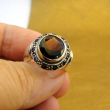 Load image into Gallery viewer, Hadar Designers Garnet Ring sz 8 Handmade 9k Rose Gold Sterling Silver (SN) LAST