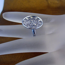 Load image into Gallery viewer, Hadar Designers 925 Sterling Silver Open Ring 6,7,8,9 Handmade filigree(H) LAST