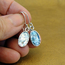 Load image into Gallery viewer, Hadar Designers Roman Glass Earrings Handmade 925 Sterling Silver (as 402915)