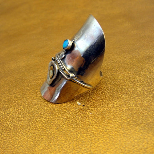 Hadar Designers Blue Opal Ring 925 Sterling Silver sz 8.5,9 Handmade (H106) LAST