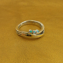 Load image into Gallery viewer, Hadar Designers Blue Opal 6,7,8,9 Ring 9k Gold 925 Sterling Silver (ms)