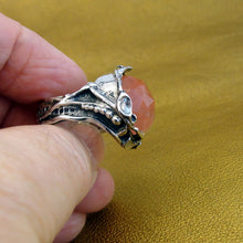 Load image into Gallery viewer, Cherry Q Ring 925 Sterling Silver  size 7.5,8,8.5 Handmade Hadar Designers  (H) y