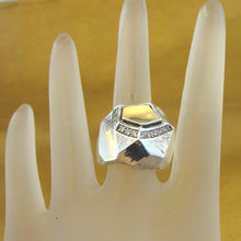 Load image into Gallery viewer, Hadar Designers Yellow Gold 925 Silver White Zircon Ring 7,8,9 Handmade (MS)Y