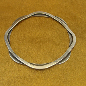 Bangle Bracelet 925 Sterling Silver hammered  Handmade Gift Hadar Designers  (V) Y