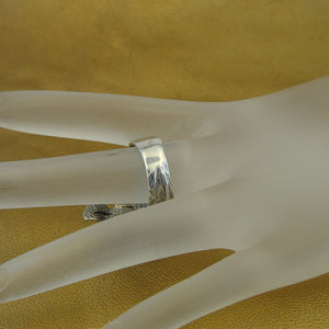 Hadar Designers Yellow Gold 925 Silver Floral Ring size 8,8.5 Handmade (VS) Y