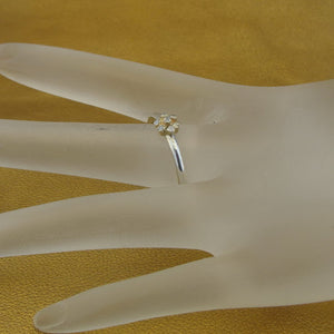 Hadar Designers 9k Gold 925 Silver Diamond Ring 7,8,9,10 Delicate Floral(I R847Y