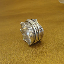 Load image into Gallery viewer, Hadar Designers 925 Sterling Silver Spin Swivel Ring sz 7.5, 8 Handmade (B) LAST