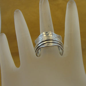 Hadar Designers 925 Sterling Silver Spin Swivel Ring sz 7.5, 8 Handmade (B) LAST