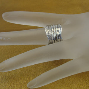 Hadar Designers 925 Sterling Silver Spin Swivel Ring sz 7.5, 8 Handmade (B) LAST