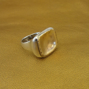 Hadar Designers Sterling Silver 9k Rose Gold Ring sz 6.5,7,7.5 Handmade (H) LAST