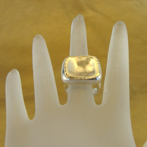 Hadar Designers Sterling Silver 9k Rose Gold Ring sz 6.5,7,7.5 Handmade (H) LAST