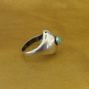 Hadar Designers Blue Opal Ring 7.5, 8 Handmade 925 Sterling Silver (H)