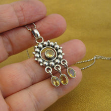 Load image into Gallery viewer, Citrine Pendant 925 Sterling Silver Handmade Charming Hadar Designers  (H) SALE