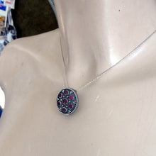 Load image into Gallery viewer, Hadar Designers 925 Sterling Silver Red Ruby Pendant Handmade Art () LAST