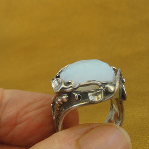 Opalite Ring 925 Sterling Silver  size 7,7.5,8 Handmade Hadar Designers (H) y