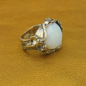 Opalite Ring 925 Sterling Silver  size 7,7.5,8 Handmade Hadar Designers (H) y