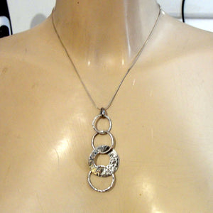 Pendant Necklace 925 Sterling Silver  Minimalist Modern Hadar Designers () SALE