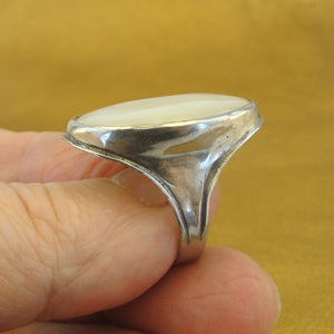 Hadar Designers MOP Mother of Pearl Ring 925 Silver 6.5,7,8,9 Handmade (H 184) y
