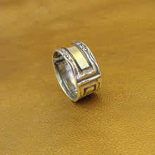 Load image into Gallery viewer, Hadar Designers 9k Yellow Gold 925 Sterling Silver Ring 8/5, 9 Handmade (H) SALE
