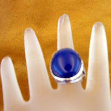 Load image into Gallery viewer, Blue agate Ring 925 sterling silver 7,8,9,10 handmade Hadar Designers (h 184)y