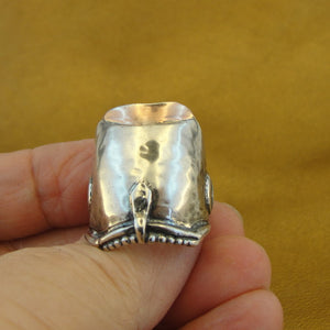 Hadar Designers 925 Silver 9k Rose Gold Ring size 9, 9.5 Handmade (H) SALE