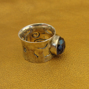 Hadar Designers Lavender Amethyst CZ Ring 6.5,7,7.5 Handmade Sterling Silver (hY
