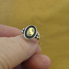 Load image into Gallery viewer, Hadar Designers 9k Yellow Gold Sterling Silver Ring sz 5,6,7,8,9 Handmade (VS)