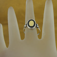 Load image into Gallery viewer, Hadar Designers 9k Yellow Gold Sterling Silver Ring sz 5,6,7,8,9 Handmade (VS)