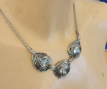 Load image into Gallery viewer, Blue Opal Necklace 925 Sterling Silver Handmade Dangle Hadar Designers (AS)