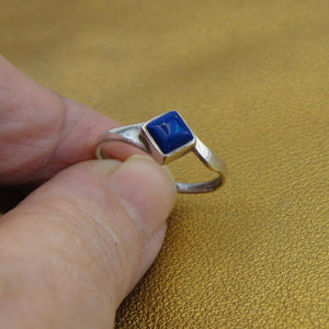 Hadar Designers Handmade Sterling Silver Blue Lapis Ring sz 8.5,9 (H) SALE