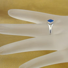 Load image into Gallery viewer, Hadar Designers Handmade Sterling Silver Blue Lapis Ring sz 8.5,9 (H) SALE