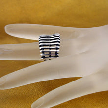Load image into Gallery viewer, Hadar Designers 925 Sterling Silver Ring 7.5, 8, 8.5 Handmade Artistic (H) LAST