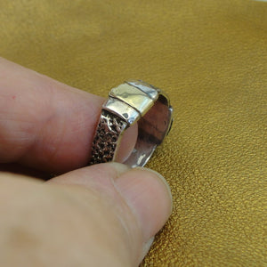 Hadar Designers 9k Yellow Gold 925 Sterling Silver Ring 6, 6.5 Handmade (H) SALE