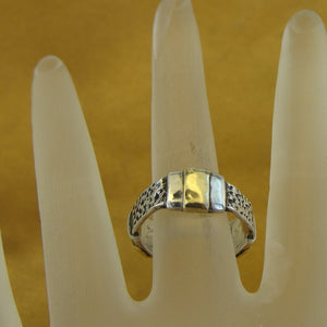Hadar Designers 9k Yellow Gold 925 Sterling Silver Ring 6, 6.5 Handmade (H) SALE