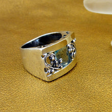 Load image into Gallery viewer, Blue CZ Ring 9k Yellow Gold 925 Silver  4.5,5,5.5 Handmade Hadar Designers  (S)y