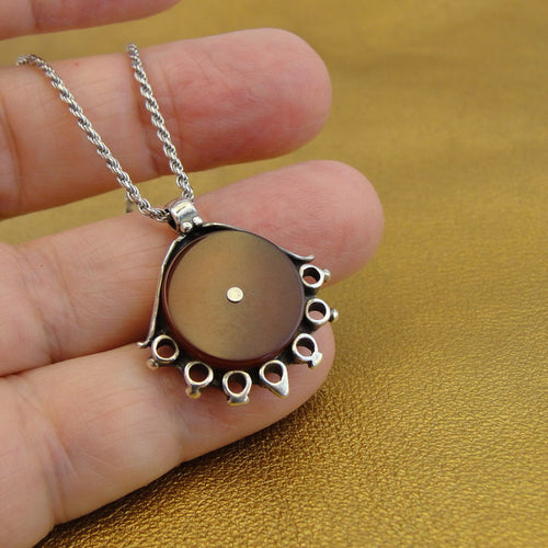 Hadar Designers Carnelian Pendant 925 Sterling Silver Handmade Art (H) SALE