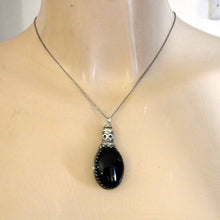 Load image into Gallery viewer, Hadar Designers Onyx Stone Pendant Handmade Artist 925 Sterling Silver (H) SALE