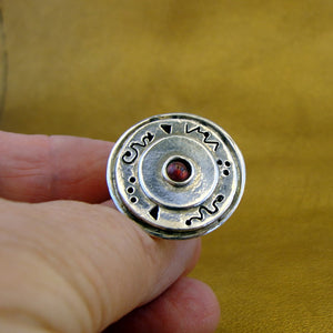 Hadar Designers Pink Tourmaline Ring 7.5, 8 Handmade 925 Sterling Silver (H)y