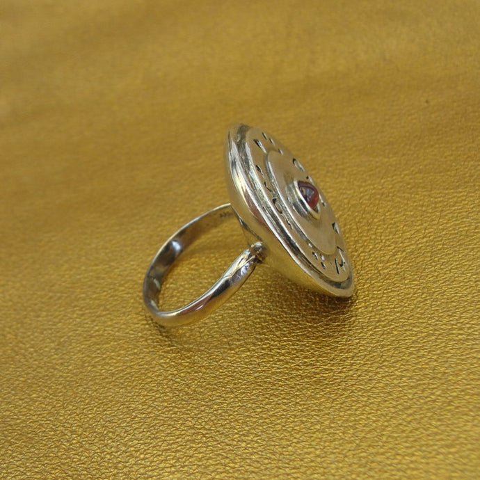 Hadar Designers Pink Tourmaline Ring 7.5, 8 Handmade 925 Sterling Silver (H)y