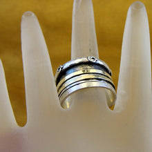 Load image into Gallery viewer, Ring 9k gold swivel 925 silver  7,8,8.5,9 handmade Hadar Designers (I r475) y